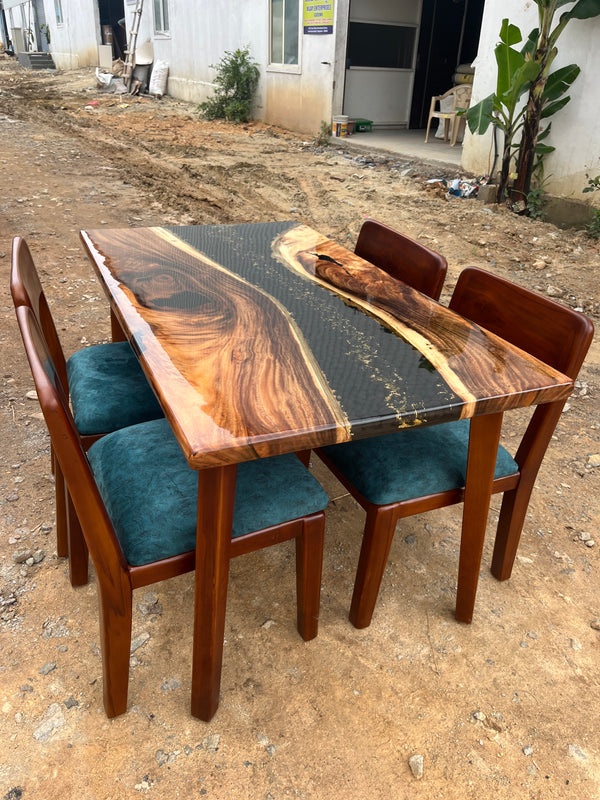 BLACK THEME 4 SEATER TABLE