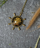 UniQ Creation Preseved floral resin Necklace for the gift, Ladies, All Flower resin Necklace with Real Leaf- Design 2
