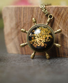 UniQ Creation Preseved floral resin Necklace for the gift, Ladies, All Flower resin Necklace with Real Leaf- Design 2