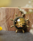 UniQ Creation Preseved floral resin Necklace for the gift, Ladies, All Flower resin Necklace with Real Leaf- Design 2