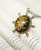 UniQ Creation Preseved floral resin Necklace for the gift, Ladies, All Flower resin Necklace with Real Leaf- Design 2
