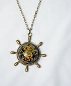 UniQ Creation Preseved floral resin Necklace for the gift, Ladies, All Flower resin Necklace with Real Leaf- Design 2
