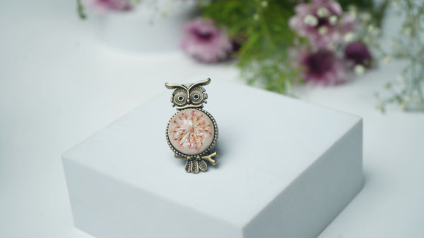 Orange Real annes flower with White finger ring