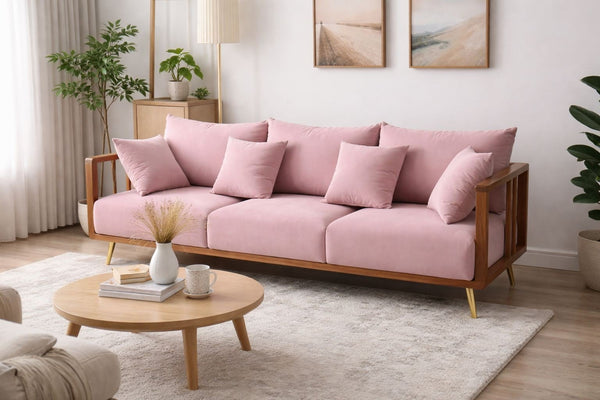 TEAK WOOD MODERN SOFA